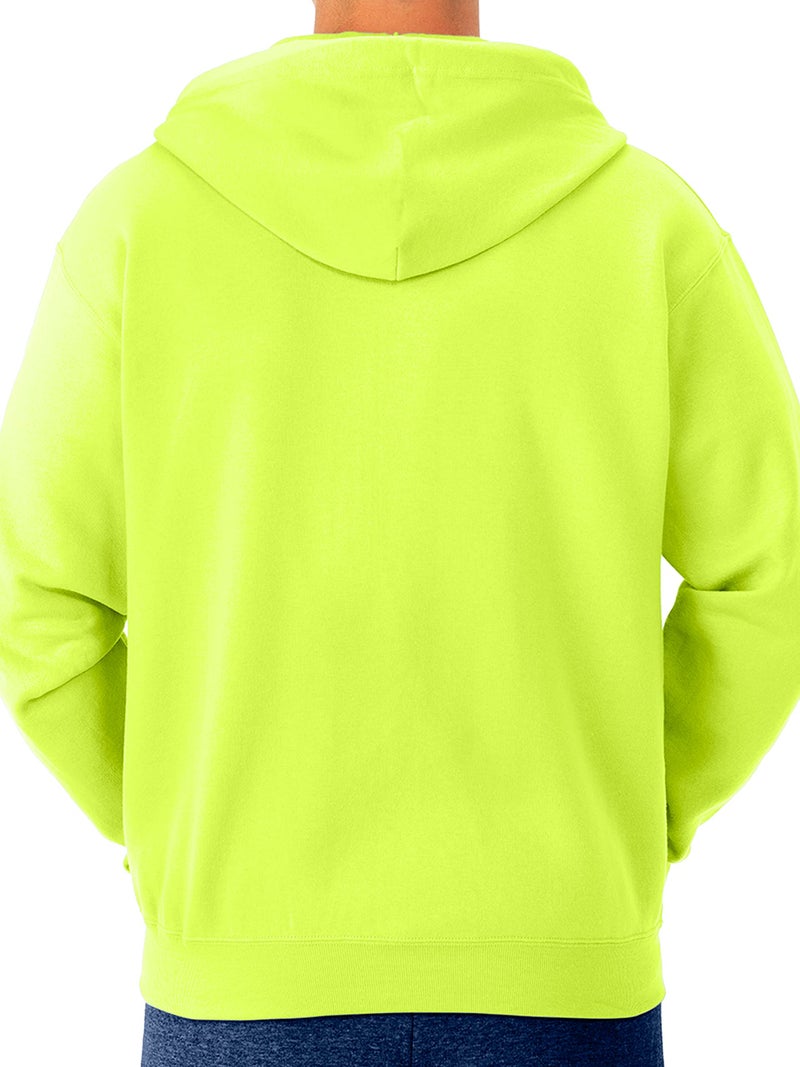 Jerzees -Men's NuBlend -Fleece -Sweatshirts & -Hoodies, Full Zip-Safety Green, Small - Image 3